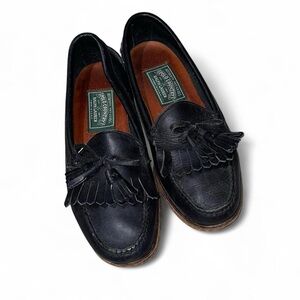 Rare Vintage 90s Ralph Lauren Polo Country Black Leather Tassel Loafers